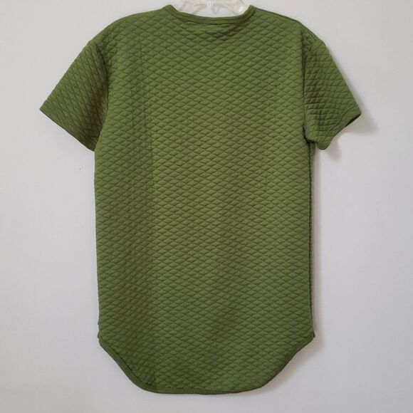 NWT H&W Shirt Mens sz XL Olive Diamond Quilted Short Sleeve Tee Henry & William - Picture 2 of 5